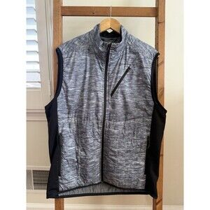 Icebreaker Merino LOFT Helix Size XL Gray/Black Full Zip Vest